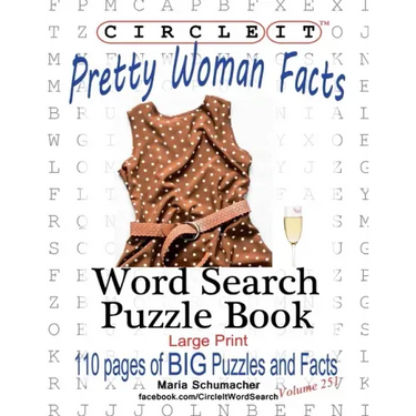 Circle It, Pretty Woman Facts, Word Search, Puzzle Book