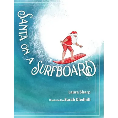 Santa on a Surfboard