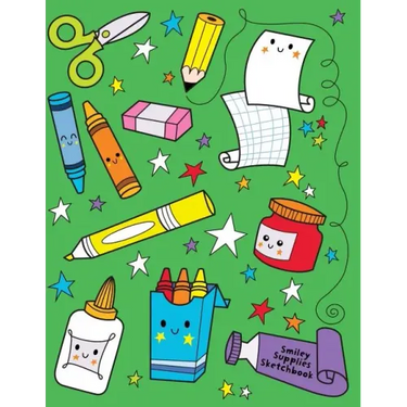 Smiley Supplies Sketchbook: Jumbo Drawing Pad For Sketching, Doodling And Coloring