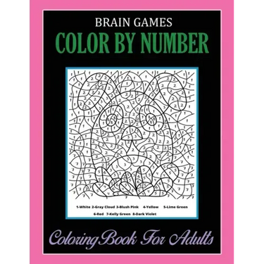 Brain Games, Color By Number: Coloring Book For Adults Relaxation and Stress Relief