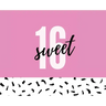 Happy 16th Birthday Guest Book (Landscape Hardcover): Sweet Sixteen Guest book, party and birthday celebrations decor, memory book, 16th birthday, hap