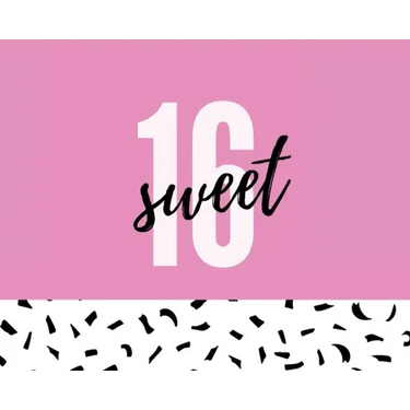Happy 16th Birthday Guest Book (Landscape Hardcover): Sweet Sixteen Guest book, party and birthday celebrations decor, memory book, 16th birthday, hap
