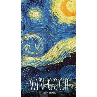Van Gogh 2021 Diary: Slim Pocket Calendar, Week to View, Monthly Planner, Date Book with Holidays Contacts Passwords