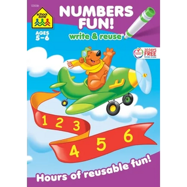 School Zone Numbers Fun! Write & Reuse Workbook