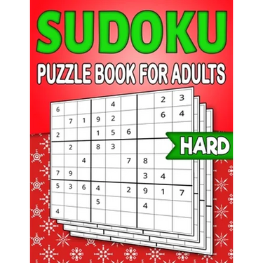 Sudoku Puzzle Book for Adults Hard: Christmas Sudoku Book for Adults - 9X9 Grids - 240 Hard Sudokus with Solutions