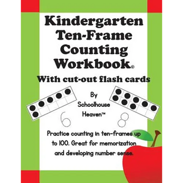 Kindergarten Ten-Frame Counting Workbook: With Cut-Out Flash Cards