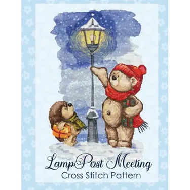 LampPost Meeting Cross Stitch Pattern