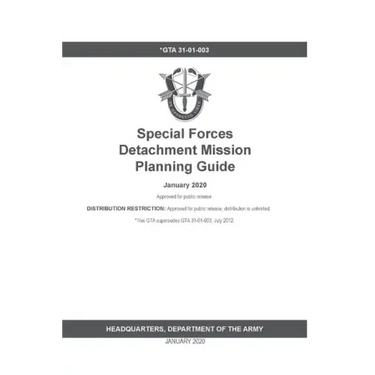 GTA 31-01-003 Special Forces Detachment Mission Planning Guide