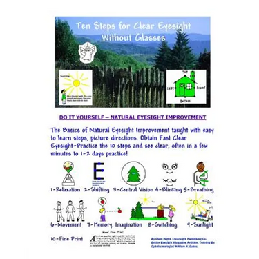 Ten Steps For Clear Eyesight Without Glasses: A Quick Course (Black & White Edition)