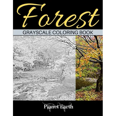 Forest Grayscale Coloring Book: Adult Coloring Book. Beautiful Images of the Forest.