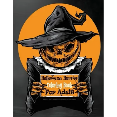 Halloween Horror Coloring Books For Adults: 40 Zombie and Skull Face Relief Monsters Spooky Creatures Haunted Creepy Paint Scary Happy Pumpkin Stress