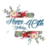Happy 40th Birthday Guest Book (Hardcover): Memory book, guest book, birthday and party decor