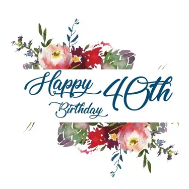 Happy 40th Birthday Guest Book (Hardcover): Memory book, guest book, birthday and party decor