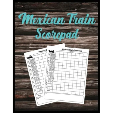 Mexican Train Scorepad: Scorecard Book Score cards for Dominoes Tally Cards, Chicken Foot 8.5" x 11", 118 Pages