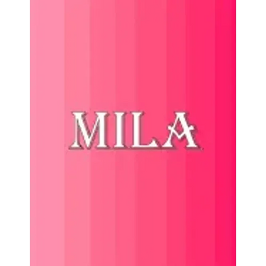 Mila: 100 Pages 8.5" X 11" Personalized Name on Notebook College Ruled Line Paper