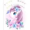 cute girl unicorn: girly drawings style