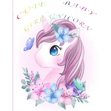 cute girl unicorn: girly drawings style