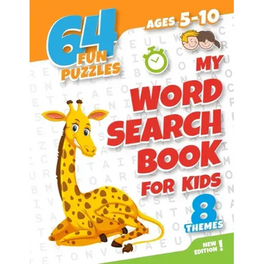 My word search book for kids ages 5-10: 64 fun and educational word search puzzle book for boys and girls aged 5 to 10, with 8 topics: animals, food,