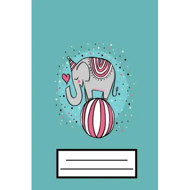 Cute Elephant: Cute Blue Elephant Composition Notebook