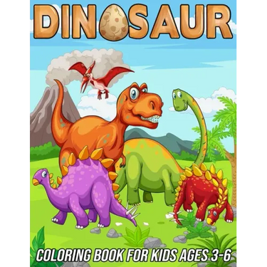 Dinosaur Coloring Book for Kids Ages 3-6: Fun, Cute and Unique Coloring Pages for Boys and Girls with Beautiful Designs of Tyrannosaurus Rex, Tricerat