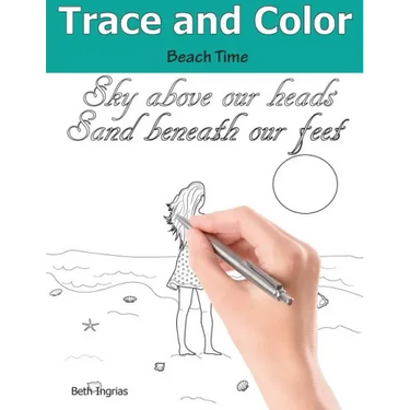 Trace and Color: Beach Time: Adult Activity Book