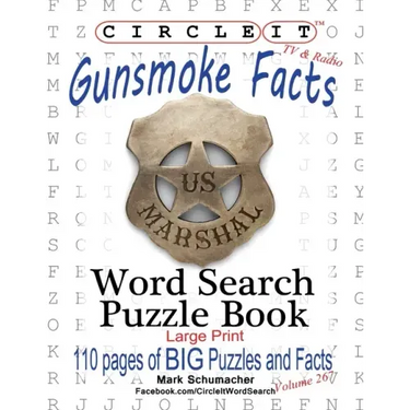 Circle It, Gunsmoke Facts, Word Search, Puzzle Book