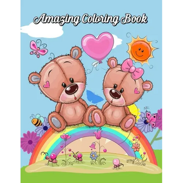 Amazing Coloring Book: Cute Animals: Relaxing Coloring Book for Toddlers, Preschoolers, Boys & Girls Ages 3-4, 4-6, 6-8
