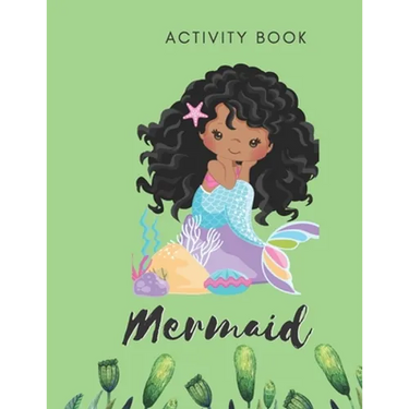 Mermaid Activity Book: Tracing Puzzles - 30 Pages - Paperback - Made In USA - Size 8.5 x 11 for Girls 4-6