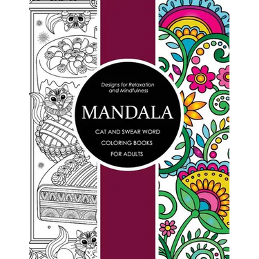 Mandala Cat and Swear Word Coloring Books for Adults: Adult Coloring Books
