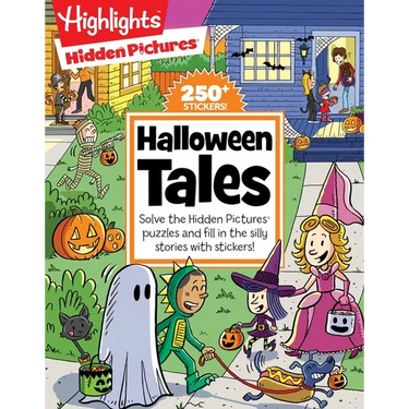 Halloween Tales: A Fill-In-The-Blank Halloween Kids Book with 48 Pages of Stickers, Stories and Hidden Pictures Puzzles for Silly Laughs