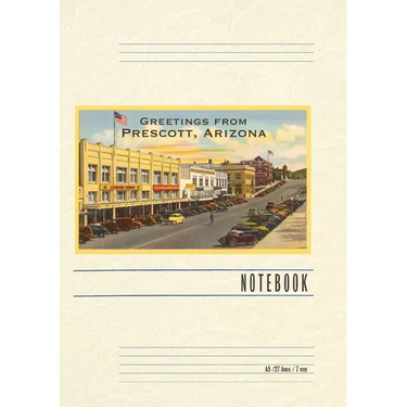 Vintage Lined Notebook Greetings from Prescott