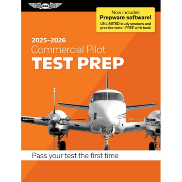 Commercial Pilot Test Prep 2025-2026: Paperback Plus Software--Pass Your FAA Exam