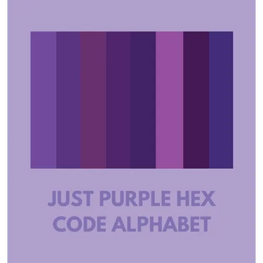 Just Purple Hex Code Alphabet