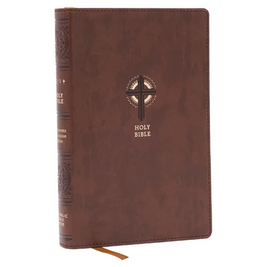 Nrsvce Sacraments of Initiation Catholic Bible, Brown Leathersoft, Comfort Print