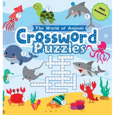 Animal Crossword Puzzles for Kids: Fun & Educational Puzzles to Boost Vocabulary, Spelling, and Animal Knowledge for Kids Ages 6-8 (Grades 1-3) - Hard