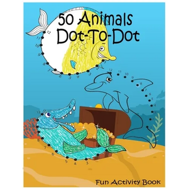 50 Animals Dot-to-dot: Fun Activity Book for kids