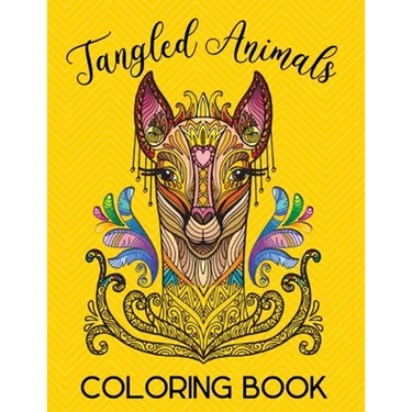 Tangled Animals Coloring Book: Relaxation and Stress-Relieving Animals Coloring Book With Fancy Tangled Designs - Deer, Cat, Lion, Bear, Butterfly, F