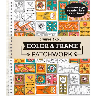 Color & Frame - Patchwork (Adult Coloring Book)