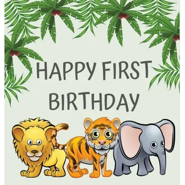 First birthday guest book (Hardcover): Birthday guest book, first birthday book, party and birthday celebrations decor, memory book, 1st birthday, hap