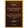 The Brief Remarker On The Ways Of Man: Or Compendious Dissertations Respecting Social And Domestic Relations And Concerns (1823)