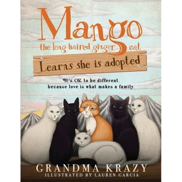 MANGO (the long haired ginger cat) LEARNS SHE IS ADOPTED: It's Ok to Be Different, Because Love Is What Makes a Family