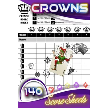 Crowns Score Sheet: Pocket Size 6 x 9 inches