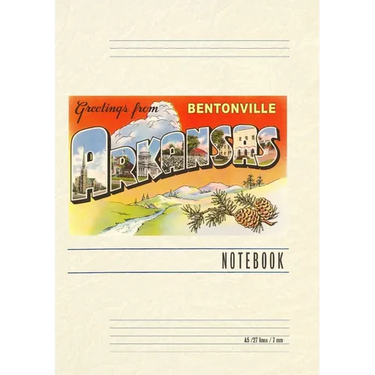 Vintage Lined Notebook Greetings from Bentonville