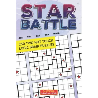 Star Battle: 250 Two Not Touch Logic Brain Puzzles