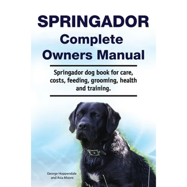 Springador Complete Owners Manual. Springador dog book for care, costs, feeding, grooming, health and training.
