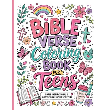 Bible verse coloring book for teens