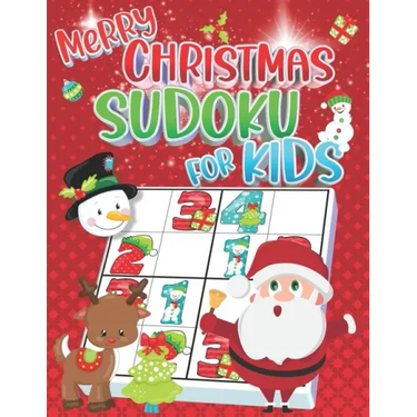 Christmas Sudoku for Kids: Christmas Sudoku Puzzle Books for Kids Easy - 4x4 Sudoku for Kids Ages 4-8 & Kids Sudoku 6x6 - Easy & Very Easy Sudoku