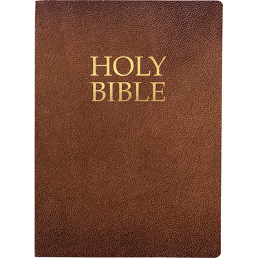 Kjver Holy Bible, Large Print, Acorn Bonded Leather, Thumb Index