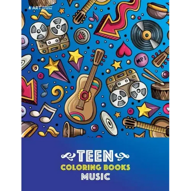 Teen Coloring Books: Music: Detailed Designs Of Guitars, Violins, Drums And More, Stress Relief Patterns, Coloring Book For Older Girls, Bo