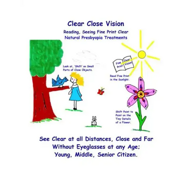Clear Close Vision - Reading, Seeing Fine Print Clear: Natural Presbyopia Treatment (Black & White Edition)